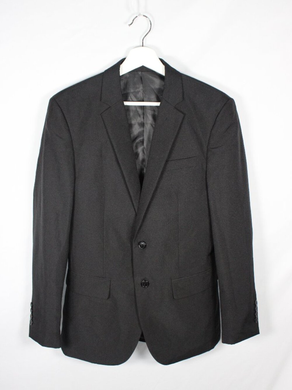 Lucci ColleZione Black Blazer Jacket Mens Sport Suit Coat Buttons Size 34R